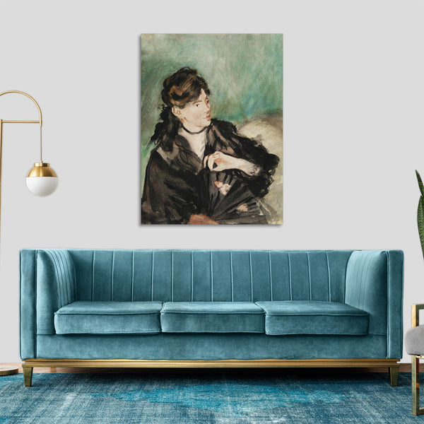 Quadro Stampa su Tela con Telaio in Legno Edouadr Manet - Portrait of Berthe Morisot