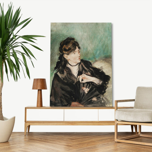 Quadro Stampa su Tela con Telaio in Legno Edouadr Manet - Portrait of Berthe Morisot