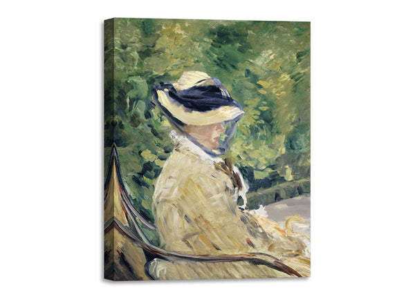 Quadro Stampa su Tela con Telaio in Legno Edouadr Manet - Madame Manet at Bellevue