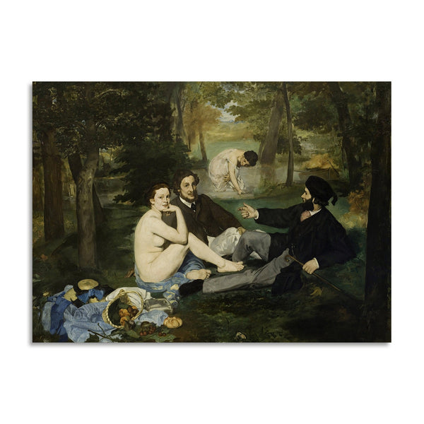 Quadro Stampa su Tela con Telaio in Legno Edouadr Manet - Luncheon on the Grass