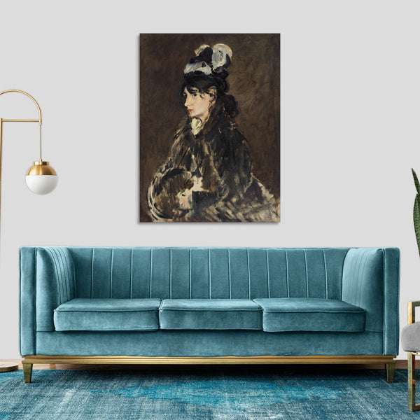 Quadro Stampa su Tela con Telaio in Legno Edouadr Manet - Berthe Morisot