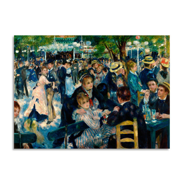 Quadro Stampa su Tela con Telaio in Legno Pierre-Auguste Renoir - Dance at Le Moulin de la Galette