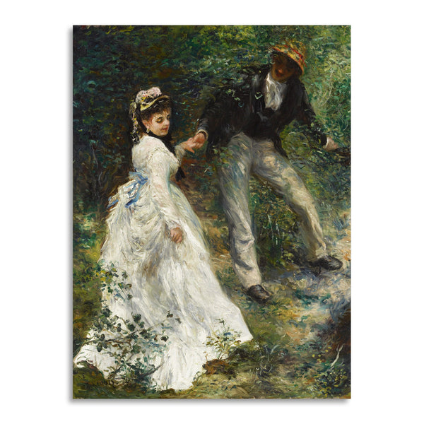 Quadro Stampa su Tela con Telaio in Legno Pierre-Auguste Renoir - La Promenade