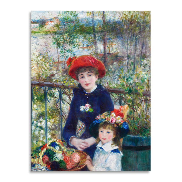 Quadro Stampa su Tela con Telaio in Legno Pierre-Auguste Renoir - Two Sisters