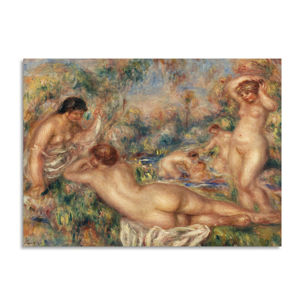 Quadro Stampa su Tela con Telaio in Legno Pierre-Auguste Renoir - Bathers