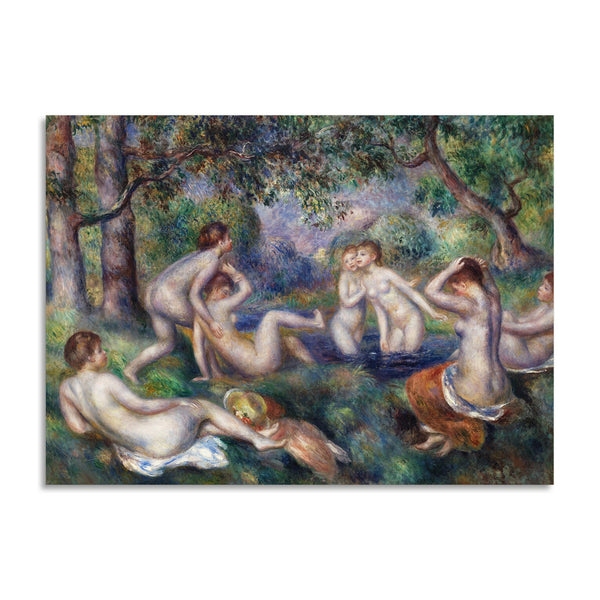 Quadro Stampa su Tela con Telaio in Legno Pierre-Auguste Renoir - Bathers in the Forest