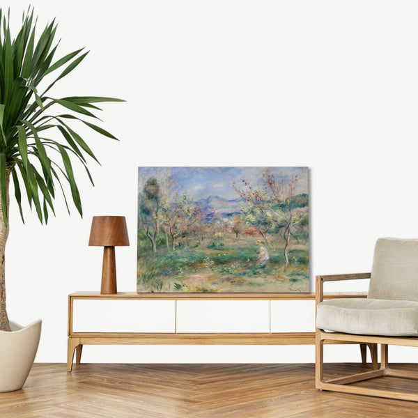 Quadro Stampa su Tela con Telaio in Legno Pierre-Auguste Renoir - Landscape