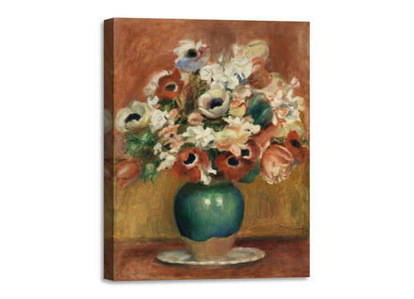 Quadro Stampa su Tela con Telaio in Legno Pierre-Auguste Renoir - Flowers