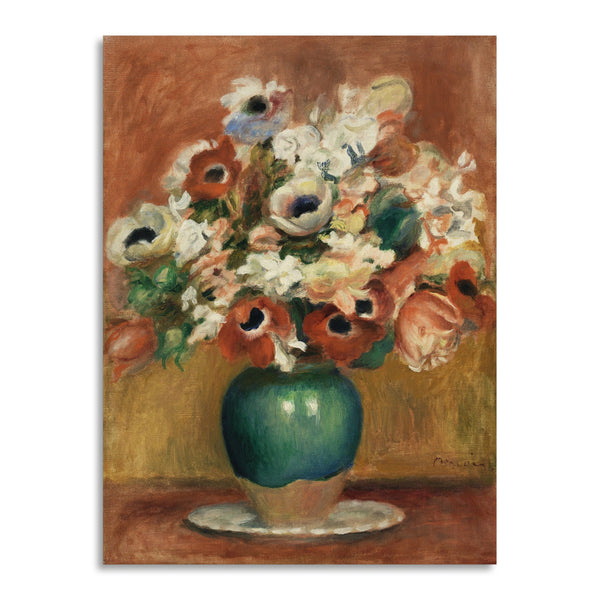 Quadro Stampa su Tela con Telaio in Legno Pierre-Auguste Renoir - Flowers