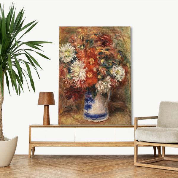 Quadro Stampa su Tela con Telaio in Legno Pierre-Auguste Renoir - Bouquet
