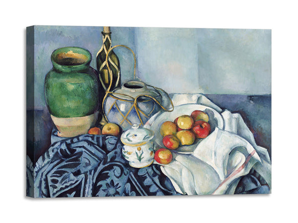 Quadro Stampa su Tela con Telaio in Legno Paul Cezanne - Still Life with Apples