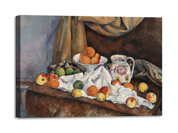 Quadro Stampa su Tela con Telaio in Legno Paul Cezanne - Still Life