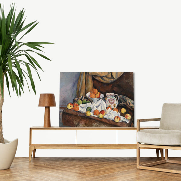 Quadro Stampa su Tela con Telaio in Legno Paul Cezanne - Still Life