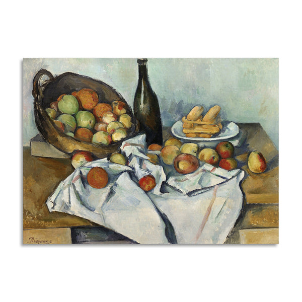 Quadro Stampa su Tela con Telaio in Legno Paul Cezanne - The Basket of Apples