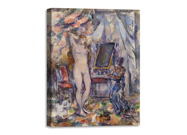 Quadro Stampa su Tela con Telaio in Legno Paul Cezanne - The Toilette