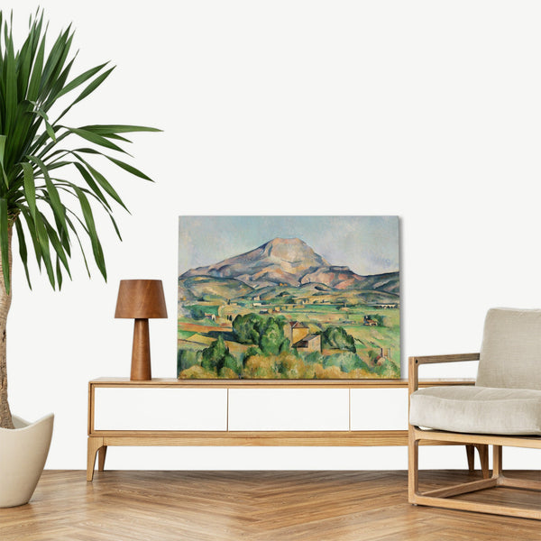 Quadro Stampa su Tela con Telaio in Legno Paul Cezanne - Mont Sainte-Victoire