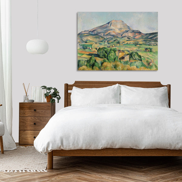 Quadro Stampa su Tela con Telaio in Legno Paul Cezanne - Mont Sainte-Victoire