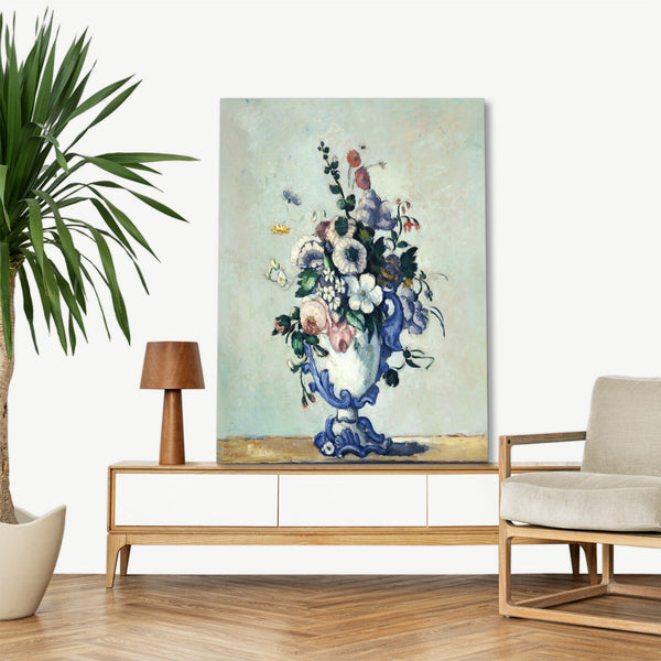 Quadro Stampa su Tela con Telaio in Legno Paul Cezanne - Rococo Vase
