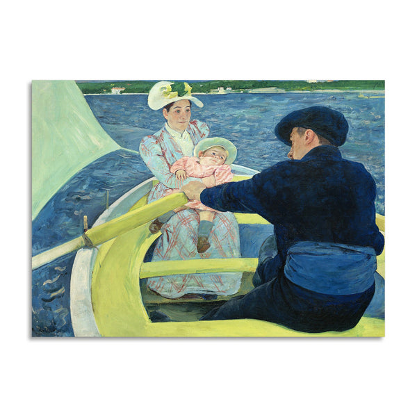 Quadro Stampa su Tela con Telaio in Legno Mary Cassatt - The Boating Party