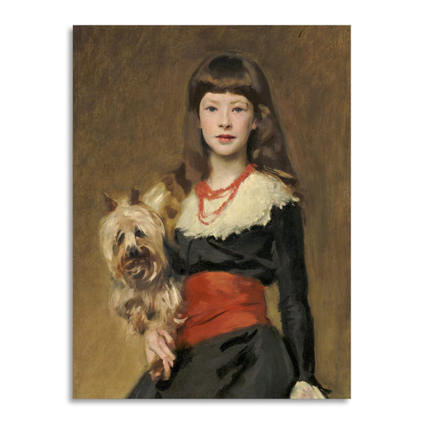 Quadro Stampa su Tela con Telaio in Legno John Singer Sargent - Miss Beatrice Townsend