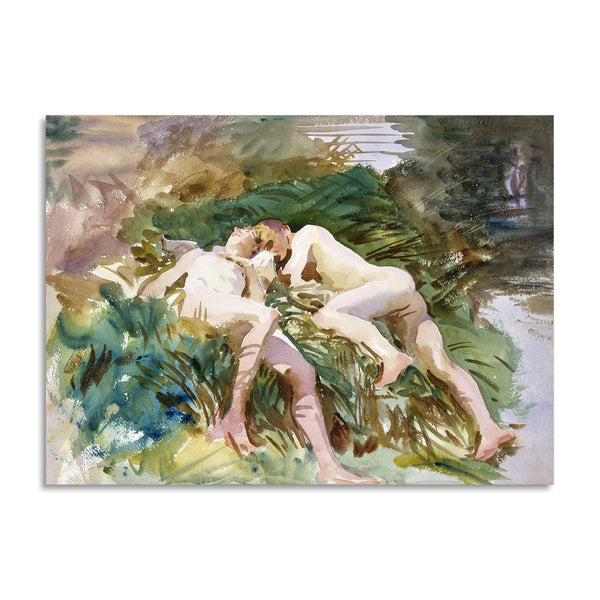 Quadro Stampa su Tela con Telaio in Legno John Singer Sargent - Tommies Bathing
