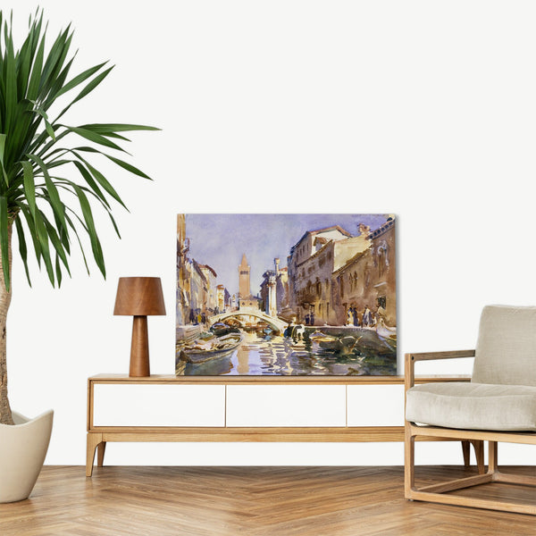 Quadro Stampa su Tela con Telaio in Legno John Singer Sargent - Venetian Canal