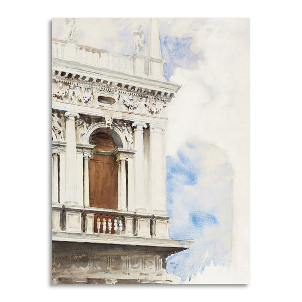 Quadro Stampa su Tela con Telaio in Legno John Singer Sargent - A Corner of the Library in Venice