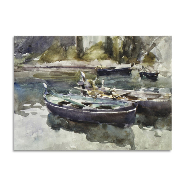 Quadro Stampa su Tela con Telaio in Legno John Singer Sargent - Small Boats