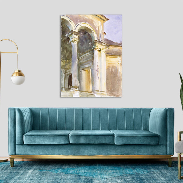Quadro Stampa su Tela con Telaio in Legno John Singer Sargent - Loggia, Villa Giulia, Rome