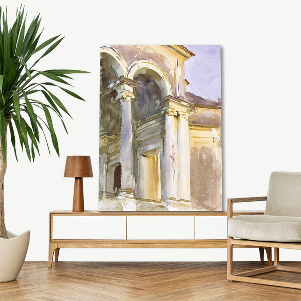 Quadro Stampa su Tela con Telaio in Legno John Singer Sargent - Loggia, Villa Giulia, Rome