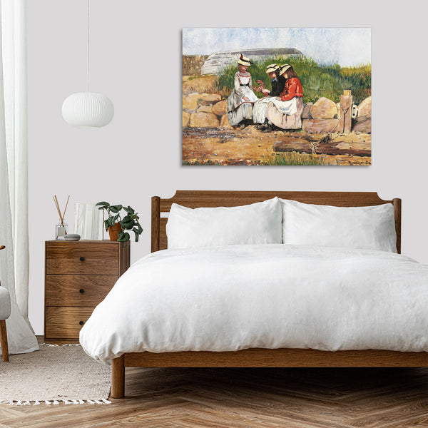 Quadro Stampa su Tela con Telaio in Legno Winslow Homer - A Fisherman’s Daughter