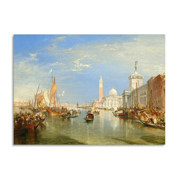Quadro Stampa su Tela con Telaio in Legno William Turner - Venezia La Dogana e San Giorgio Maggiore