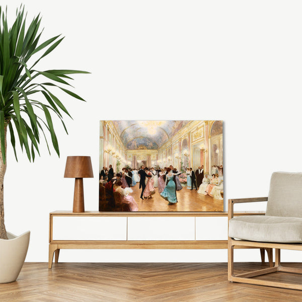 Quadro Stampa su Tela con Telaio in Legno Victor Gabriel Gilbert - The Ball