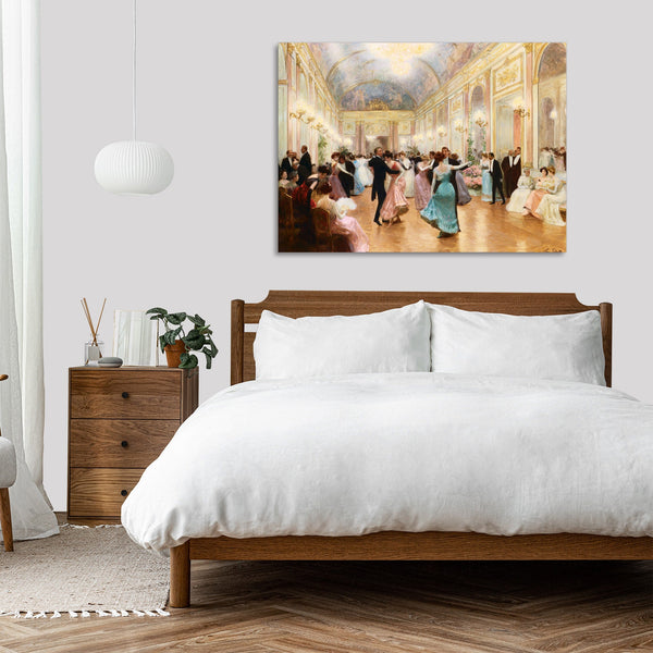 Quadro Stampa su Tela con Telaio in Legno Victor Gabriel Gilbert - The Ball