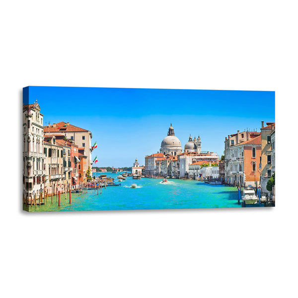 Quadro Stampa su Tela con Telaio in Legno paesaggio venezia
