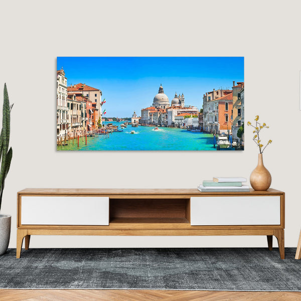 Quadro Stampa su Tela con Telaio in Legno paesaggio venezia