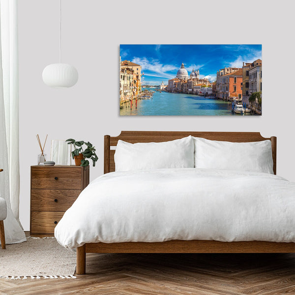 Quadro Stampa su Tela con Telaio in Legno paesaggio venezia