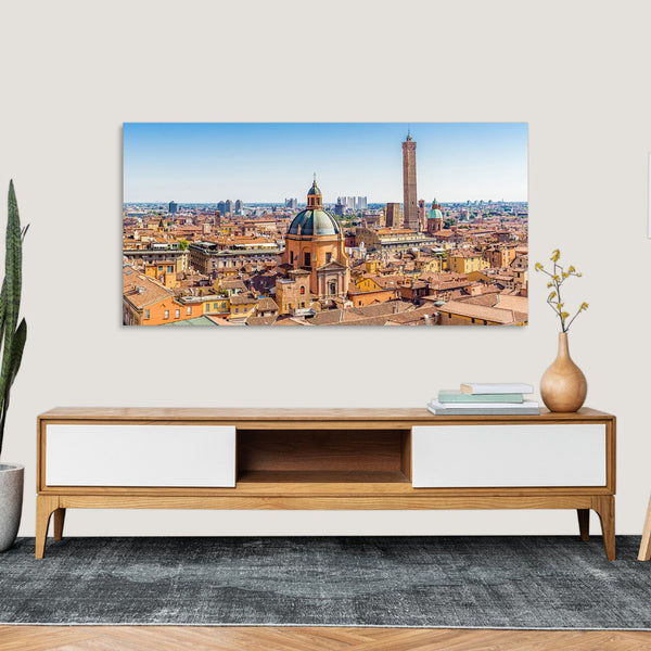 Quadro Stampa su Tela con Telaio in Legno paesaggio bologna