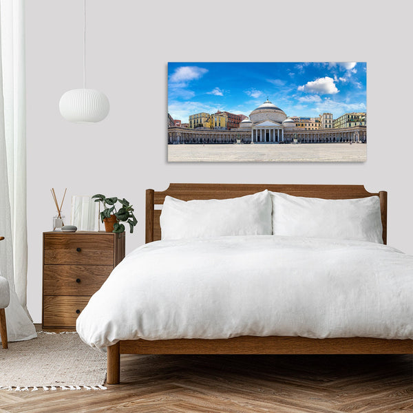 Quadro Stampa su Tela con Telaio in Legno paesaggio napoli