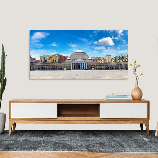 Quadro Stampa su Tela con Telaio in Legno paesaggio napoli
