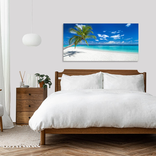 Quadro Stampa su Tela con Telaio in Legno paesaggio isola tropicale