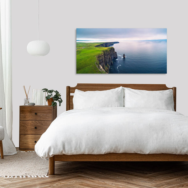 Quadro Stampa su Tela con Telaio in Legno paesaggio mare