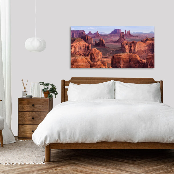 Quadro Stampa su Tela con Telaio in Legno paesaggio montagne