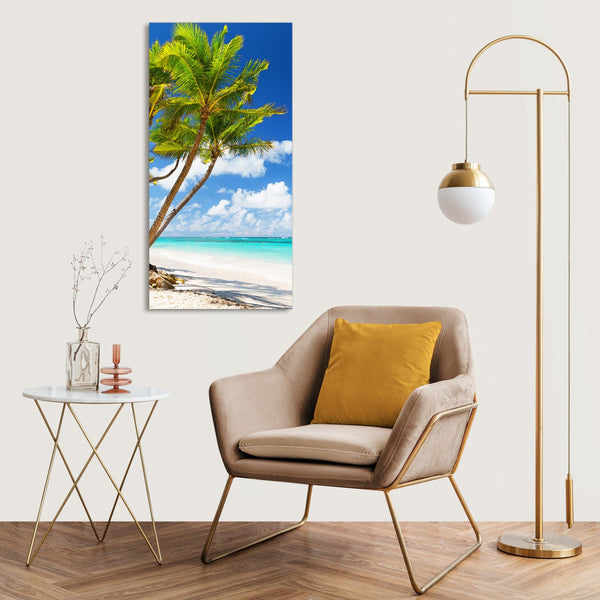 Quadro Stampa su Tela con Telaio in Legno paesaggio isola tropicale