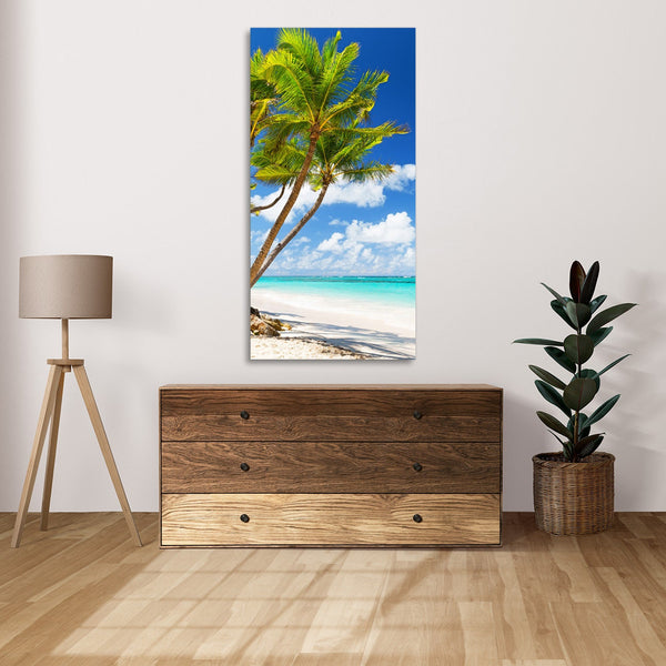 Quadro Stampa su Tela con Telaio in Legno paesaggio isola tropicale
