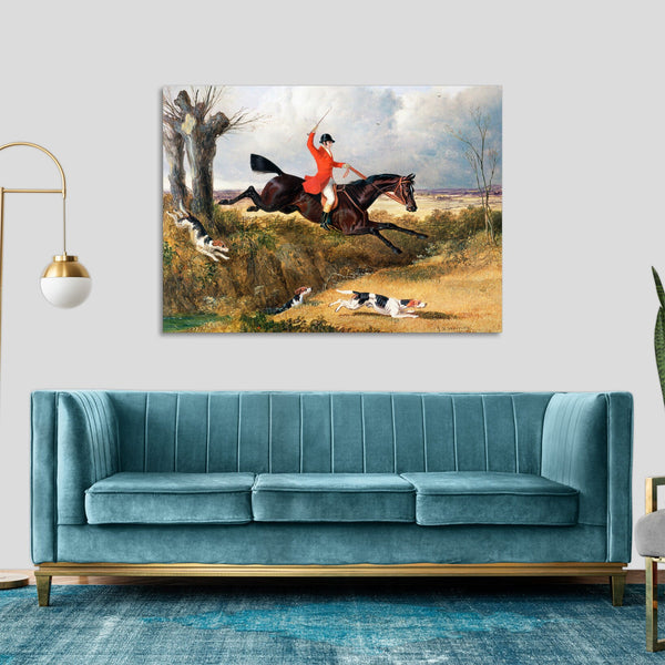 Quadro Stampa su Tela con Telaio in Legno John Frederick Herring - Clearing a Ditch