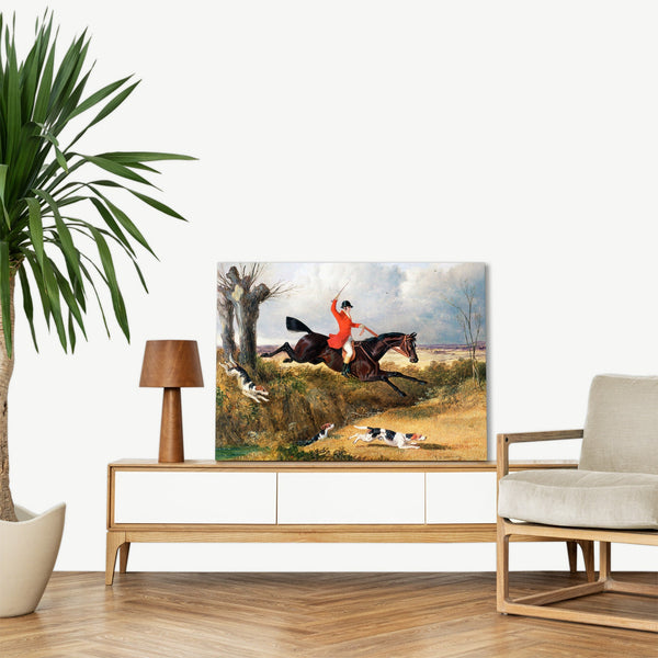 Quadro Stampa su Tela con Telaio in Legno John Frederick Herring - Clearing a Ditch