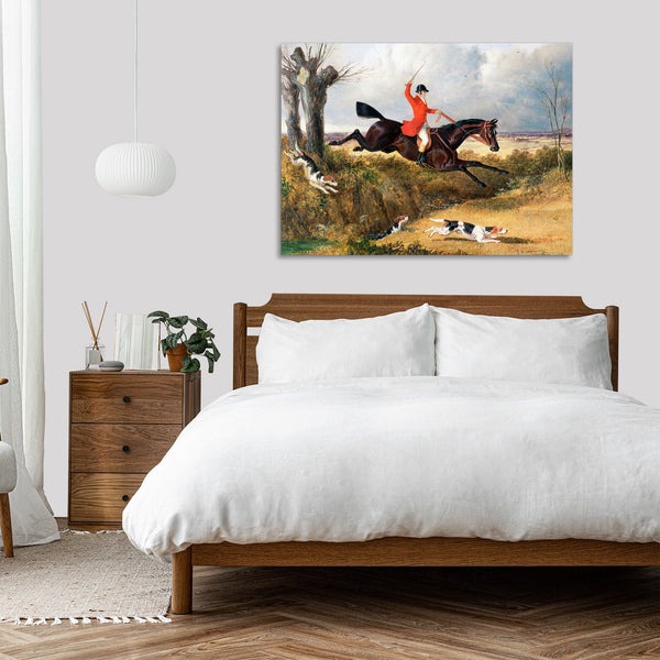 Quadro Stampa su Tela con Telaio in Legno John Frederick Herring - Clearing a Ditch