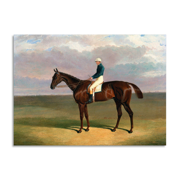 Quadro Stampa su Tela con Telaio in Legno John Frederick Herring - Margrave with James Robinson Up