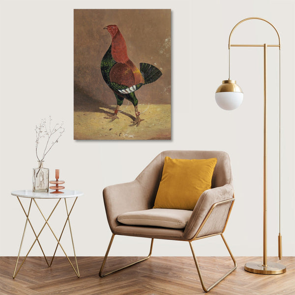 Quadro Stampa su Tela con Telaio in Legno John Frederick Herring - Fighting Cocks
